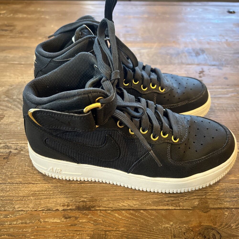 Nike Air Force 1 MID LV8 GS “Anthracite” Size 6Y Youth or 7.5 Womens Black Gold